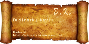 Dudinszky Kevin névjegykártya