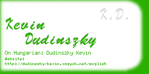 kevin dudinszky business card
